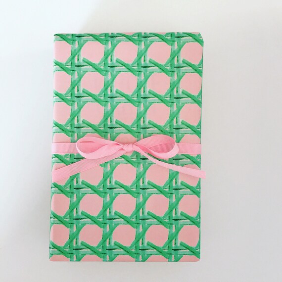 Wrapping Paper: Mint and Blush French Stripe gift Wrap, Birthday, Holiday,  Christmas -  Sweden