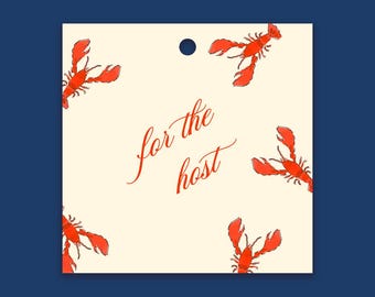 Square Hostess Tags (Set of 24)