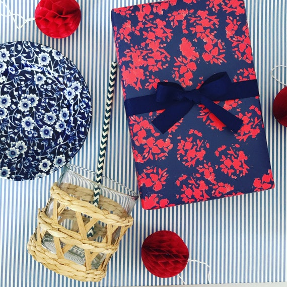 Dark Blue Wrapping Paper Birthday Gift Wrap Solid Coloured Wrapping Sheets  Holiday Gift Wrap 