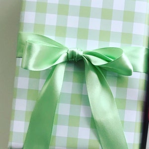 Wrapping Paper: Pistachio Gingham {Gift Wrap, Birthday, Holiday, Christmas}