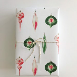 Wrapping Paper: Pink and Green Holiday Ornaments  {Christmas, Holiday, Gift Wrap}