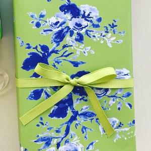 Wrapping Paper: Grass Floral Vine {Gift Wrap, Birthday, Holiday, Christmas}