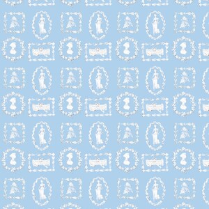 Wrapping Paper: English Blue Jane Austen Gift Wrap, Birthday, Holiday, Christmas image 6