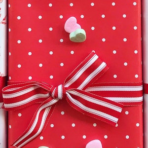Wrapping Paper: Red Pin Dot {Gift Wrap, Birthday, Holiday, Christmas}
