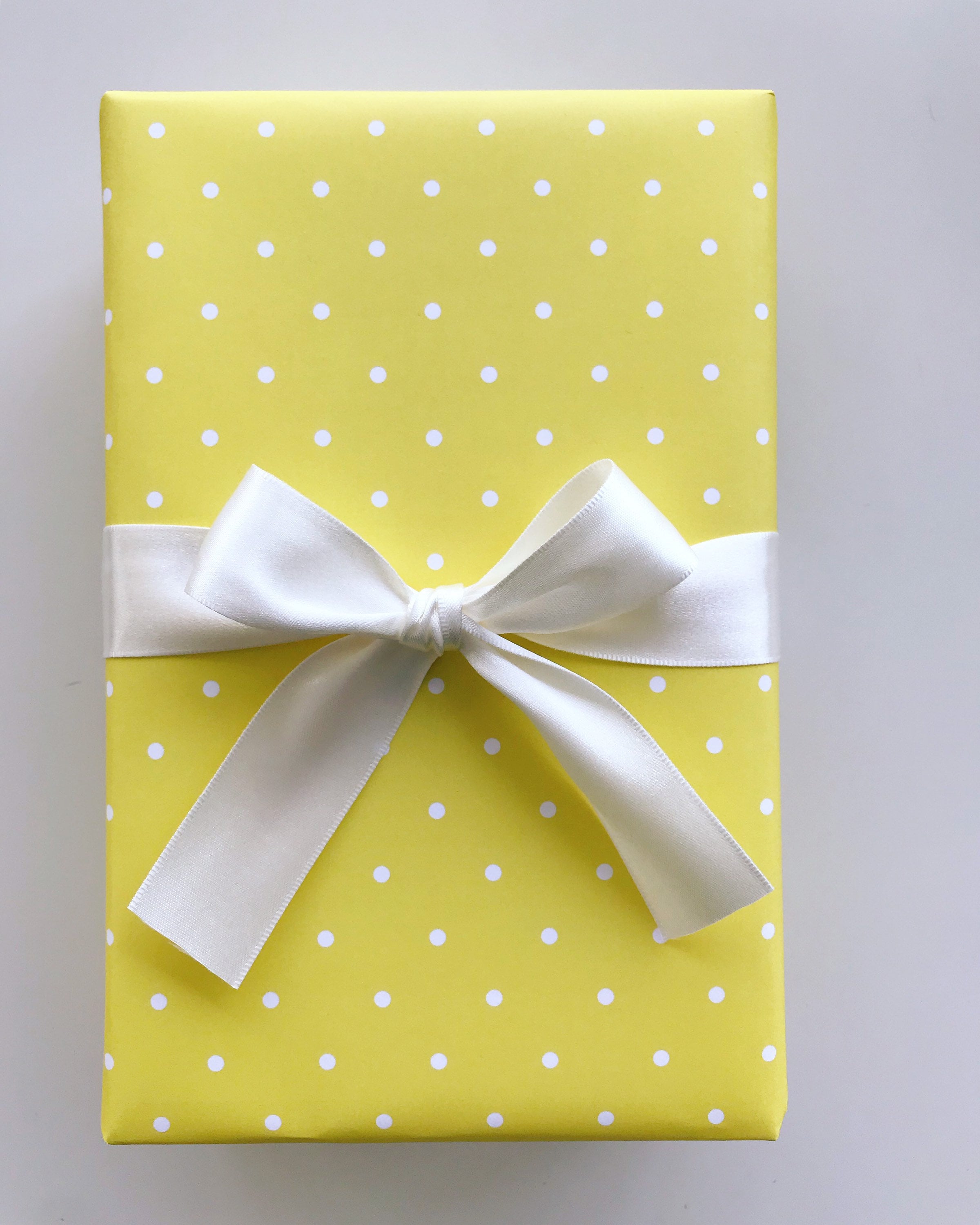 Yellow Polka Dots Wrapping Paper Sheet - Eco Friendly Recyclable Premium  Gift Wrap - Luxury Gift Wrap Rolls