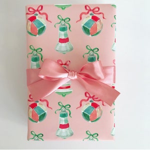 Wrapping Paper: Blush Shiny Retro Ornaments  {Christmas, Holiday, Gift Wrap}
