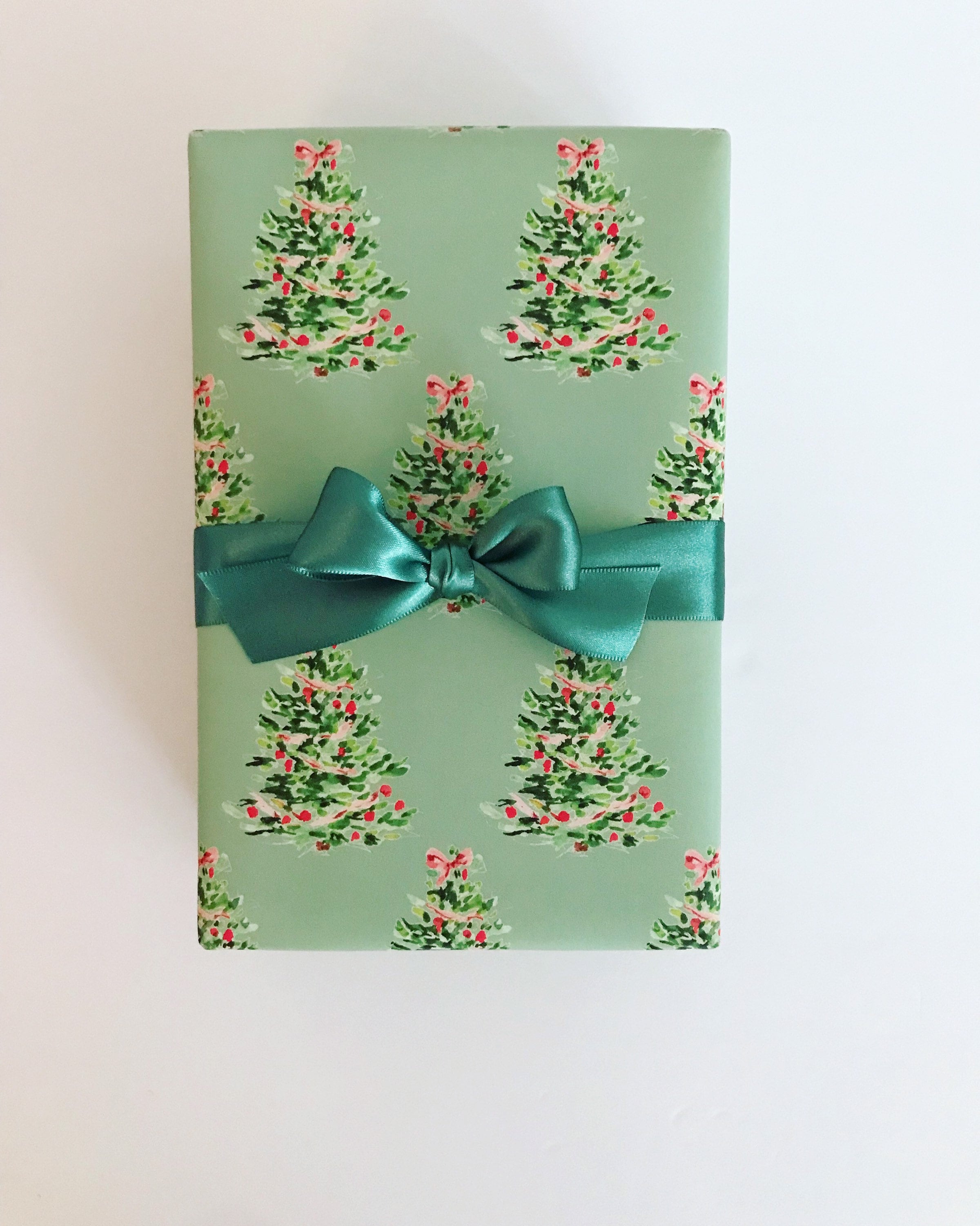 Wrapping Paper  Oh Christmas Tree Sage {Gift Wrap, Birthday, Holiday, Christmas}