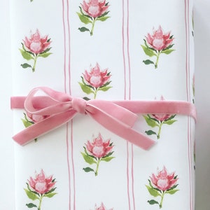 Wrapping Paper: Pink Antoinette Floral {Gift Wrap, Birthday, Holiday, Christmas}