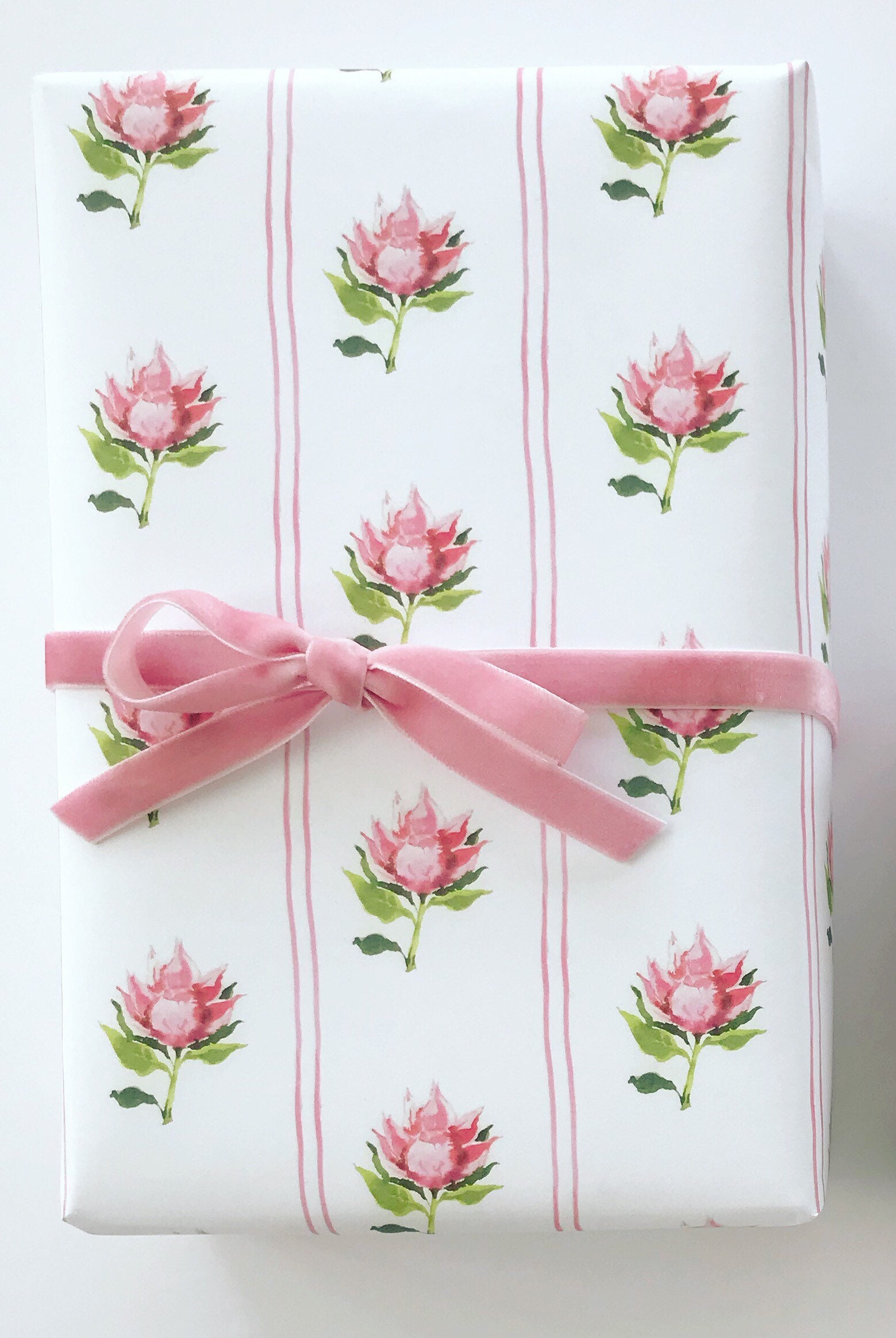 Wrapping Paper: Pink Antoinette Floral gift Wrap, Birthday, Holiday,  Christmas 