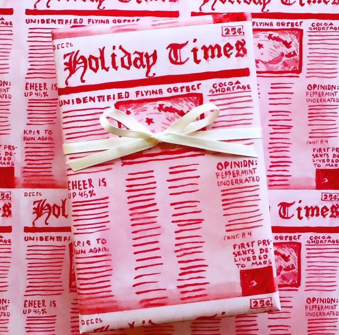 Wrapping Paper Time Wrapping Paper Holiday Times {gift Wrap, Birthday, Holiday, Christmas ...