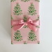 Wrapping Paper: Oh Christmas Tree Pink {Gift Wrap, Birthday, Holiday, Christmas} 