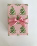 Wrapping Paper: Oh Christmas Tree Pink {Gift Wrap, Birthday, Holiday, Christmas} 