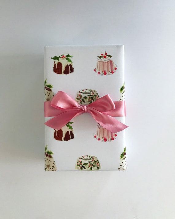Wrapping Paper: Pink Florette gift Wrap, Birthday, Holiday, Christmas 