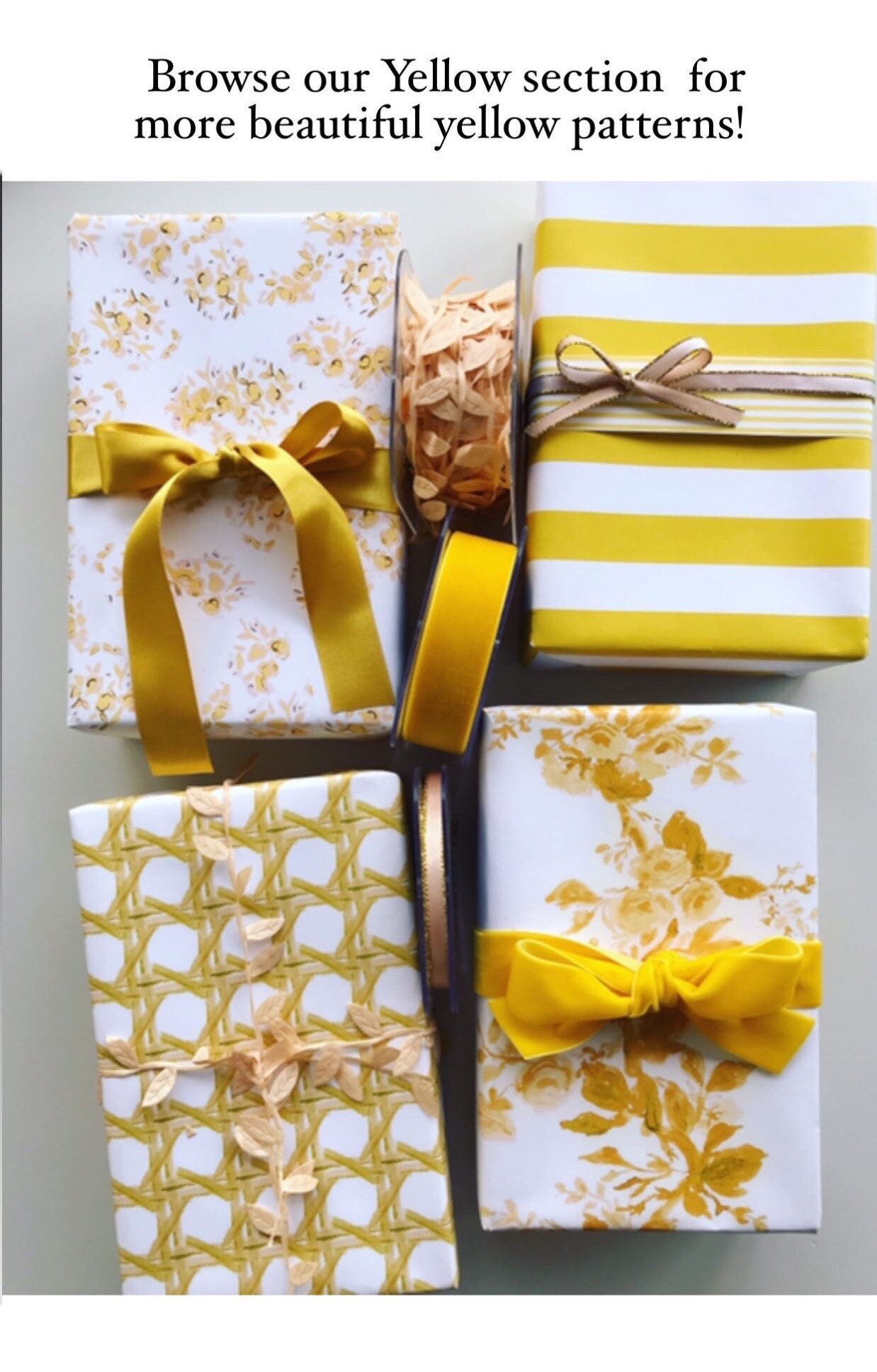 Matte Yellow Gift Wrap