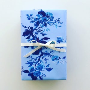 Wrapping Paper: Sky Floral Vine {Gift Wrap, Birthday, Holiday, Christmas}