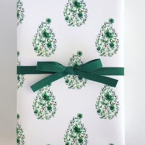 Wrapping Paper: Hunter Green Paisley {Gift Wrap, Birthday, Holiday, Christmas}