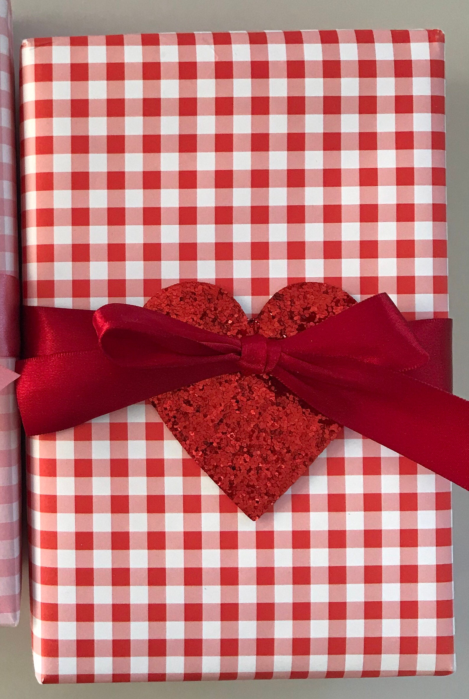 Mini Red Gingham Wrapping Paper