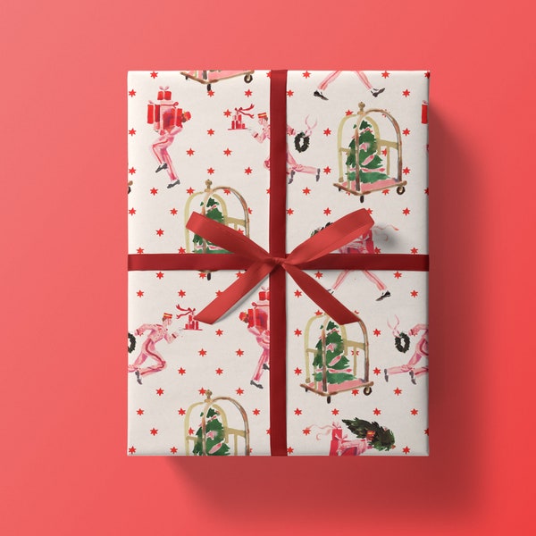 Papier cadeau : Grooms des Fêtes {Emballage cadeau, anniversaire, vacances, Noël}