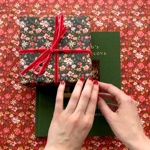 Wrapping Paper: Green Millefleur Wrap, Birthday, Holiday, Christmas}