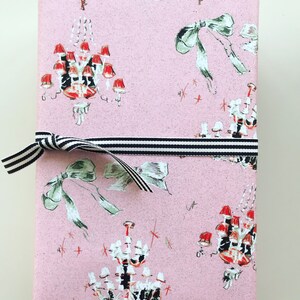 Wrapping Paper: Chandeliers and Bows Pink {Gift Wrap, Valentine's Day, Birthday, Holiday, Christmas}