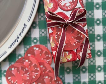 Tomato Slice Wrapping Paper {Gift Wrap, Birthday, Summer, Wedding Shower, Holiday, Christmas}