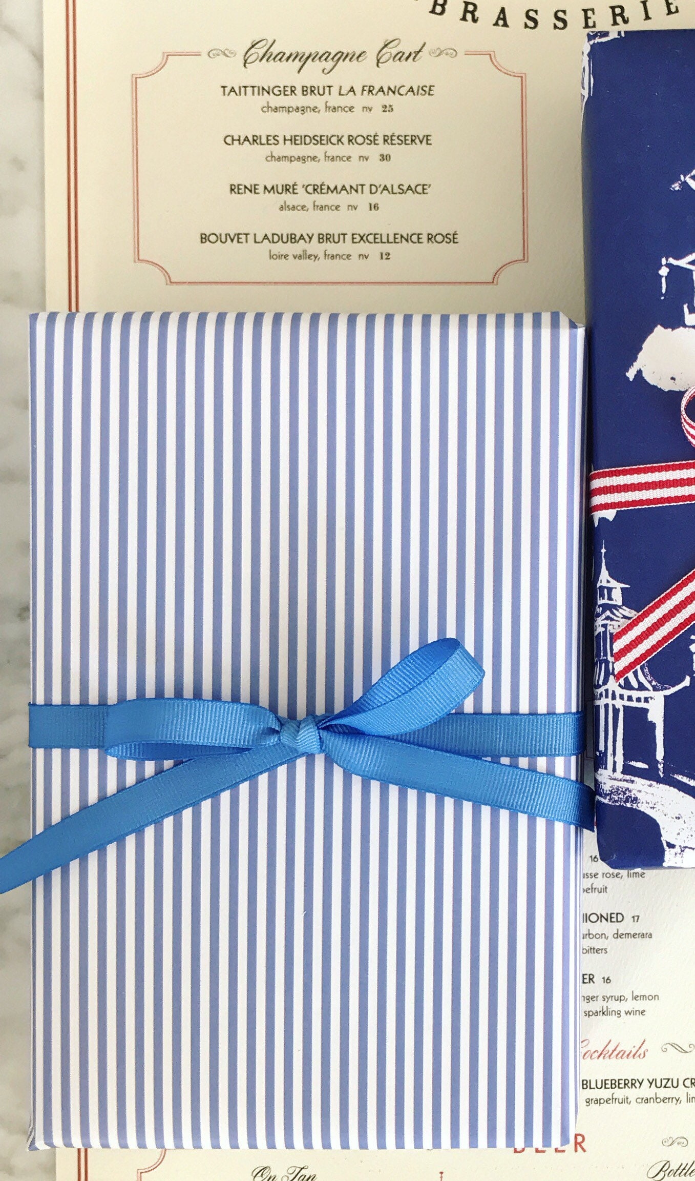 Blue Wrapping Paper Strip - Custom Scene