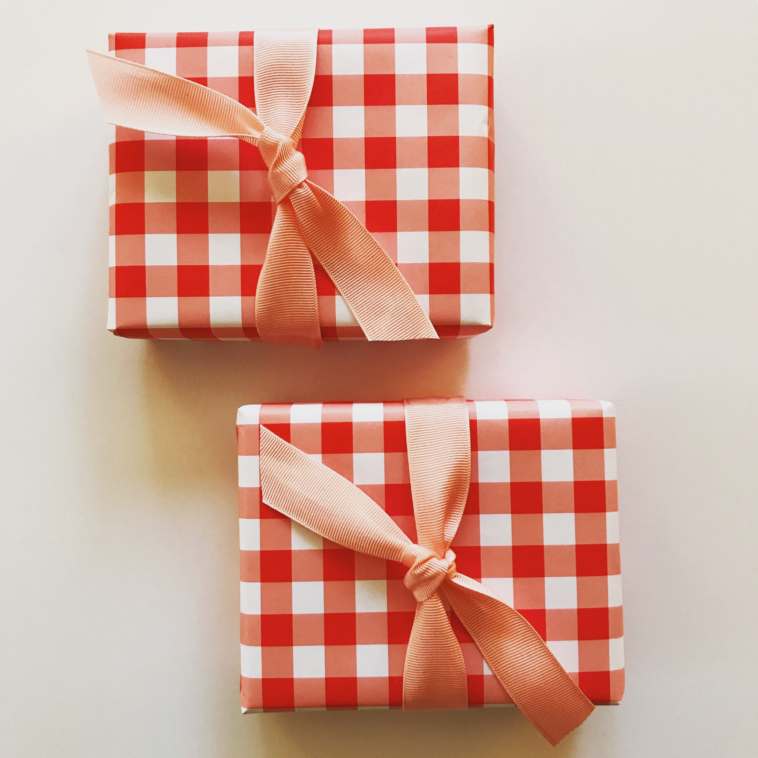 Wrapping Paper: Hot Pink Gingham {Gift Wrap, Birthday, Holiday, Christmas}