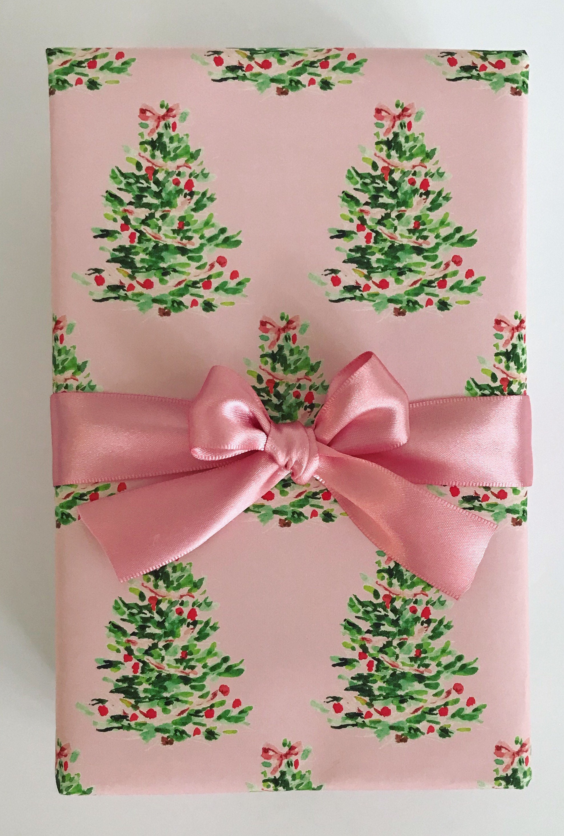 Wrapping Paper: Oh Christmas Tree Pink gift Wrap, Birthday, Holiday,  Christmas 