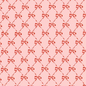Wrapping Paper: Red and Blush Parisian Bows gift Wrap - Etsy