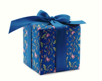 Marais Floral Cobalt Wrapping Paper {Gift Wrap, Birthday, Holiday, Christmas}