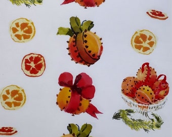 Wrapping Paper: Cloved Oranges {Gift Wrap, Birthday, Holiday, Christmas}