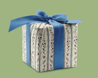 Sloane French Vine Stripe Floral Wrapping Paper |  Floral Gift Wrap Sheets Luxury Matte Designer Gift Wrap for Wedding, Birthday & Party