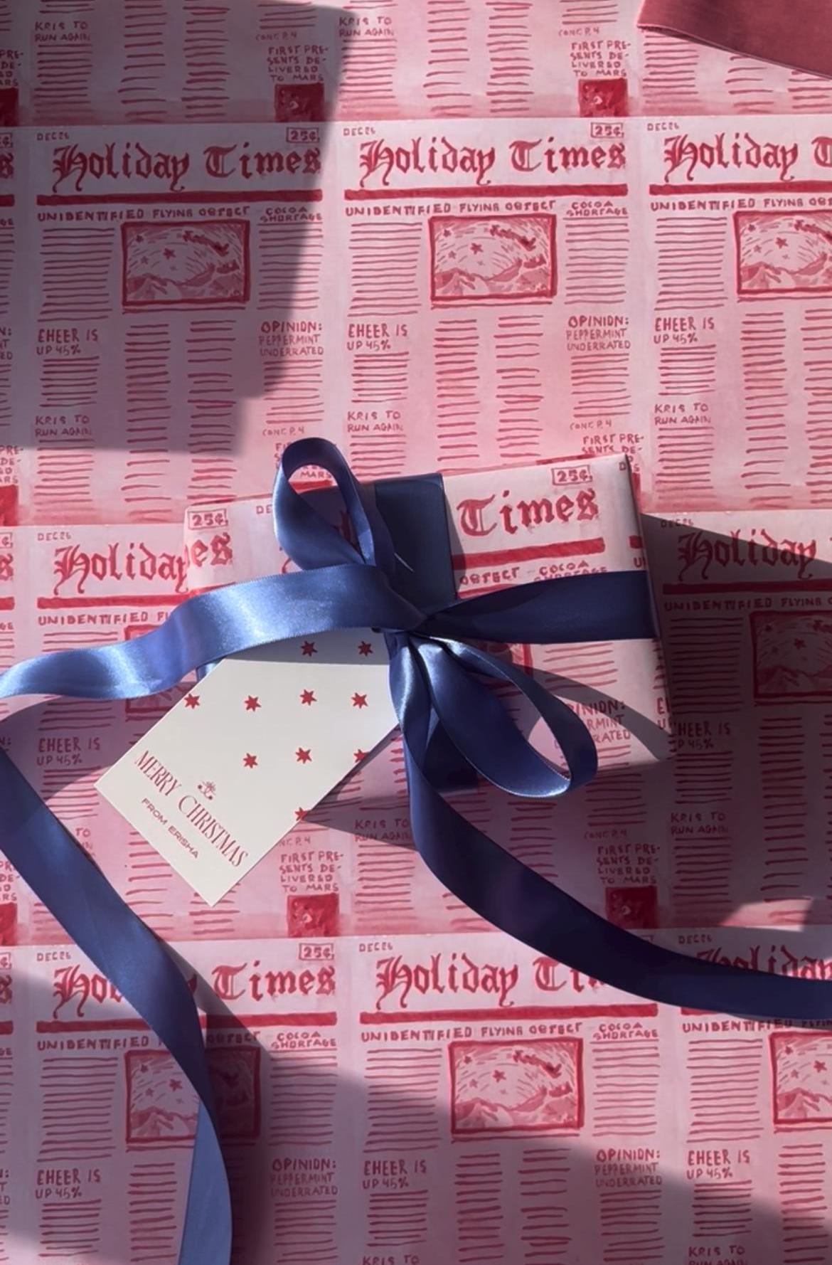 Wrapping Paper Time Wrapping Paper the Holiday Times {gift Wrap, Birthday, Holiday ...