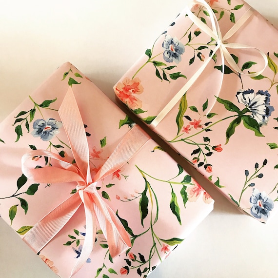 Retro Flower Gift Wrapping Paper Retro Flower Gift Wrapping Paper