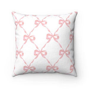 Pink Parisian Bows Pillow