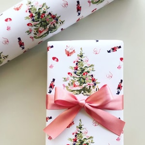 Wrapping Paper Nutcracker Toy Tree {Christmas, Holiday, Gift Wrap}