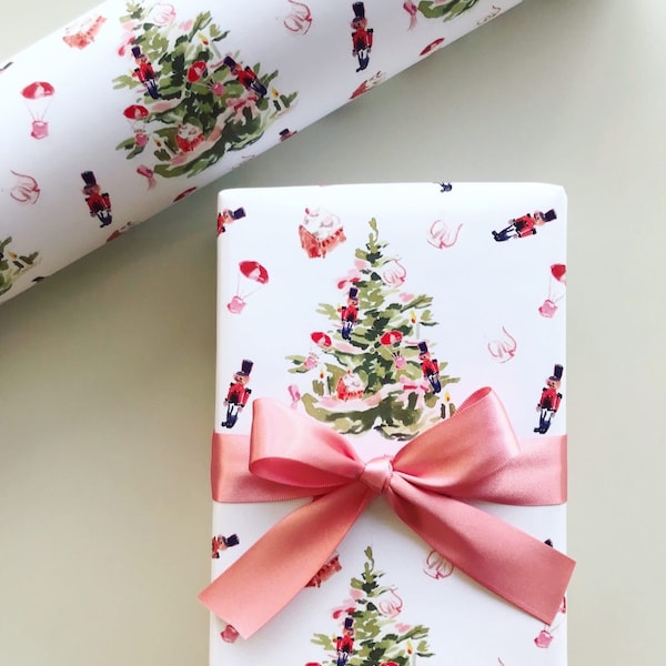 Wrapping Paper: Nutcracker Toy Tree {Christmas, Holiday, Gift Wrap}