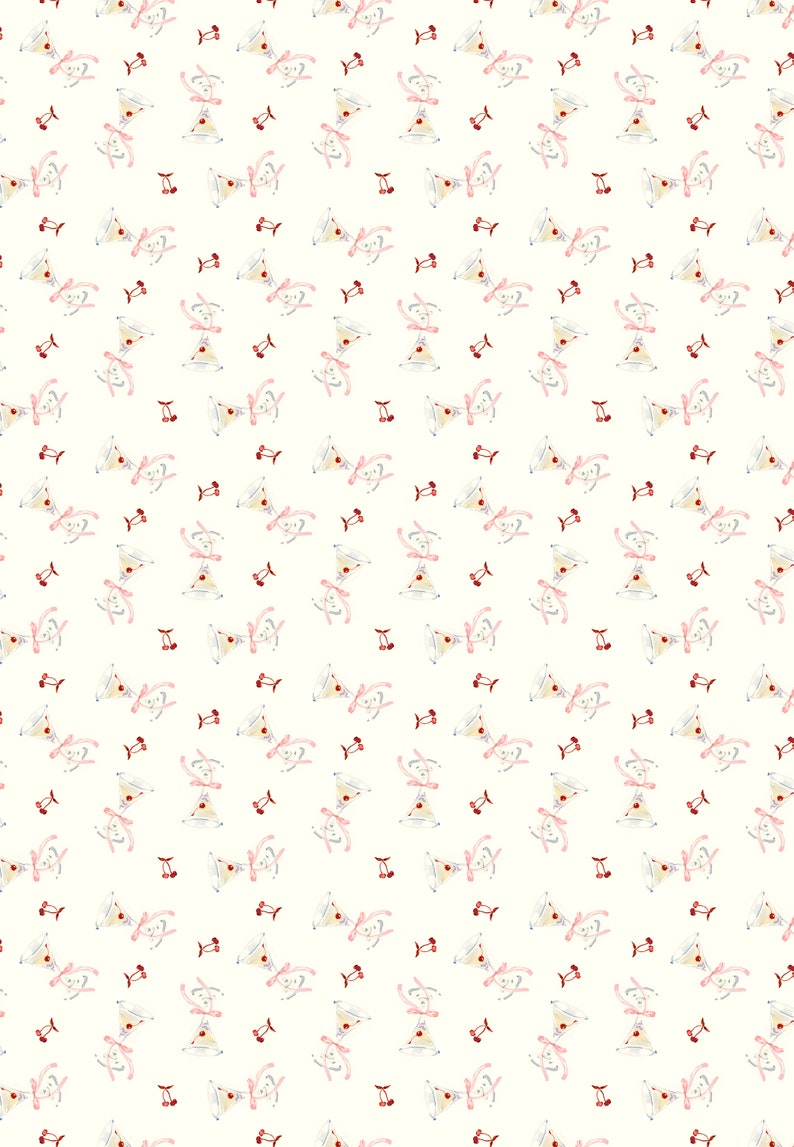 Cherry Cocktail Wrapping Paper image 2