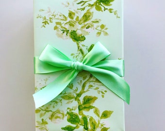 Wrapping Paper: Sage Floral Vine {Gift Wrap, Birthday, Holiday, Christmas}