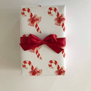 Red & White Stripe Christmas Gift Wrap 1/2 Ream 417 ft x 24 in