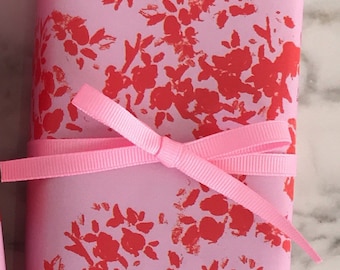 Wrapping Paper: Pink Parisian Florette {Gift Wrap, Birthday, Holiday, Christmas}