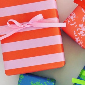 Wrapping Paper: Orange Pagoda gift Wrap, Birthday, Holiday, Christmas 