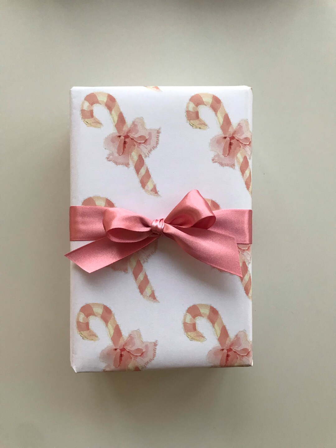 Wrapping Paper Pink Candy Canes gift Wrap, Birthday, Holiday