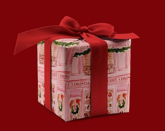 Wrapping Paper: Christmas Patisserie Pink {Gift Wrap, Birthday, Holiday, Christmas}