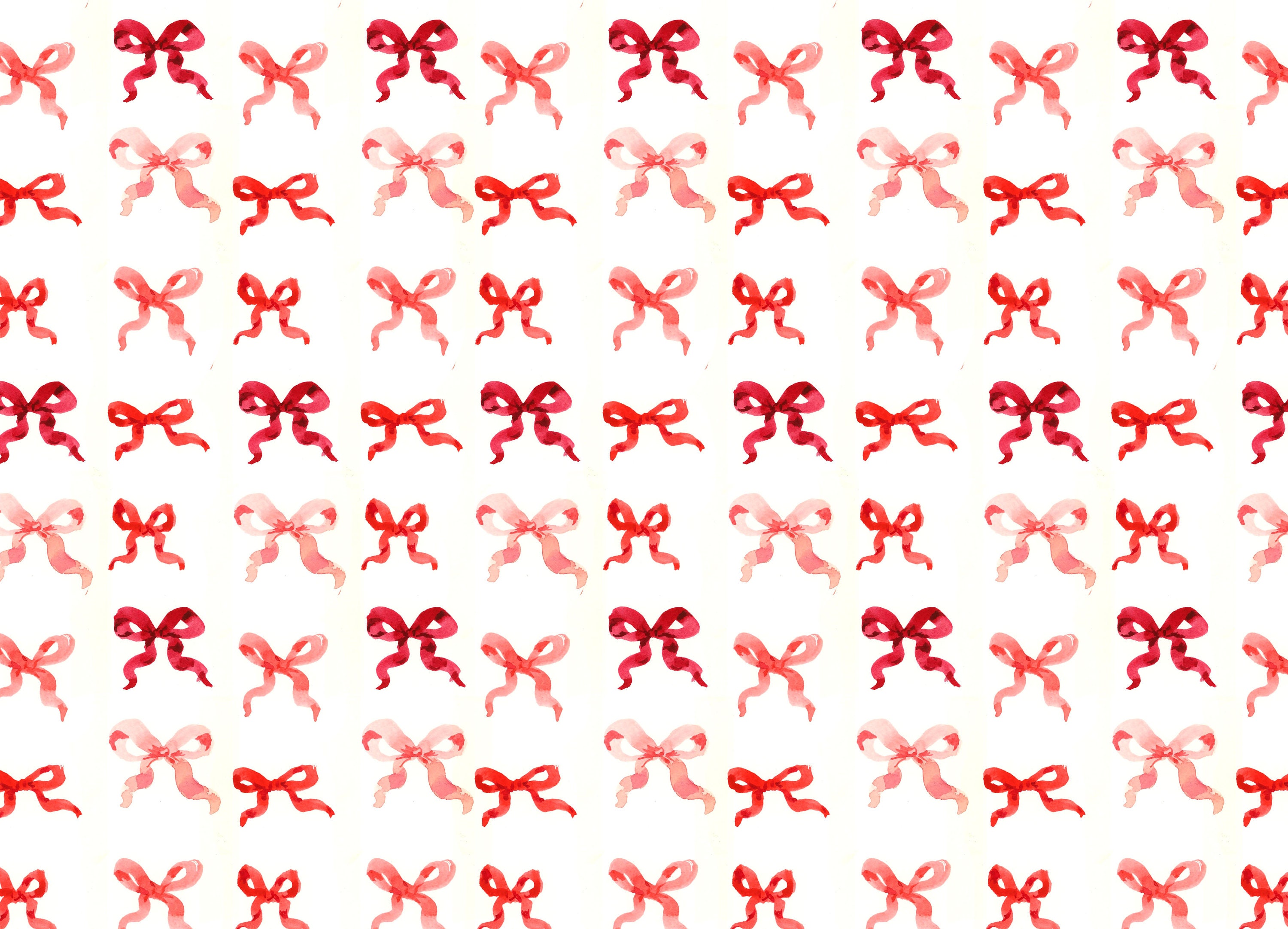 Wrapping Paper Red Bows Christmas Holiday Birthday Gift Etsy