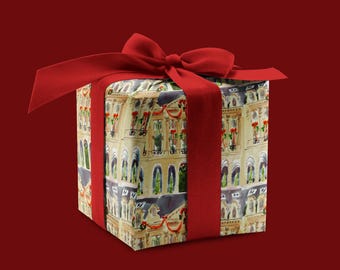 Wrapping Paper: Paris Place Christmas {Gift Wrap, Birthday, Holiday, Christmas}