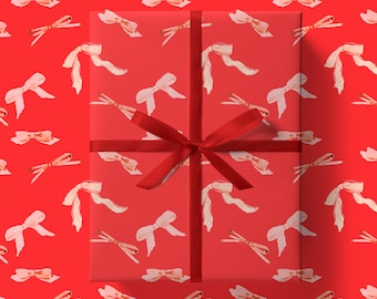 Take a Bow Red Wrapping Paper