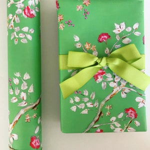 Wrapping Paper: Jade Chinoiserie {Gift Wrap, Birthday, Holiday, Christmas}