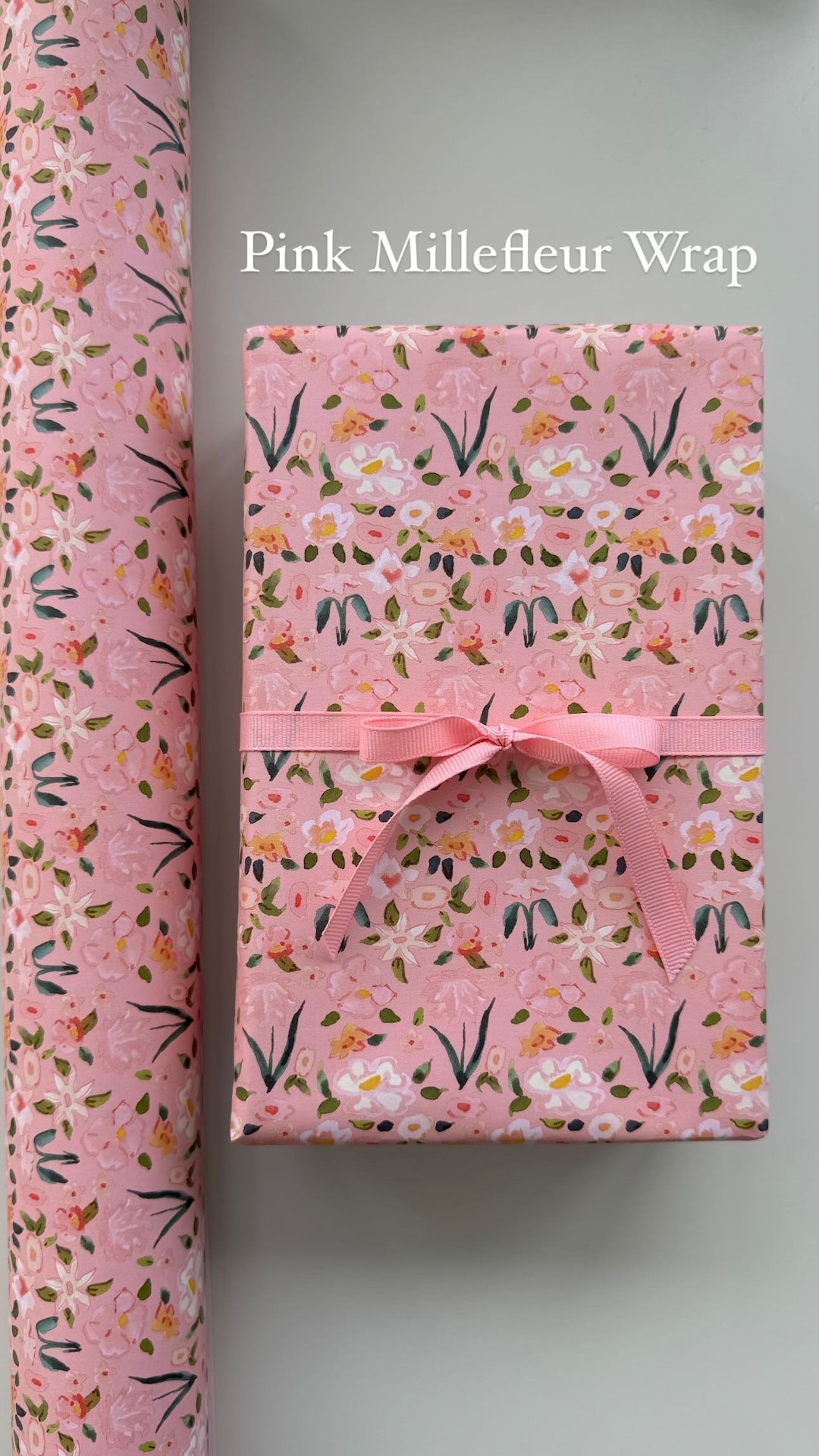 Wrapping Paper: Pink Millefleur {wrapping Paper} {gift Wrap, Birthday ...