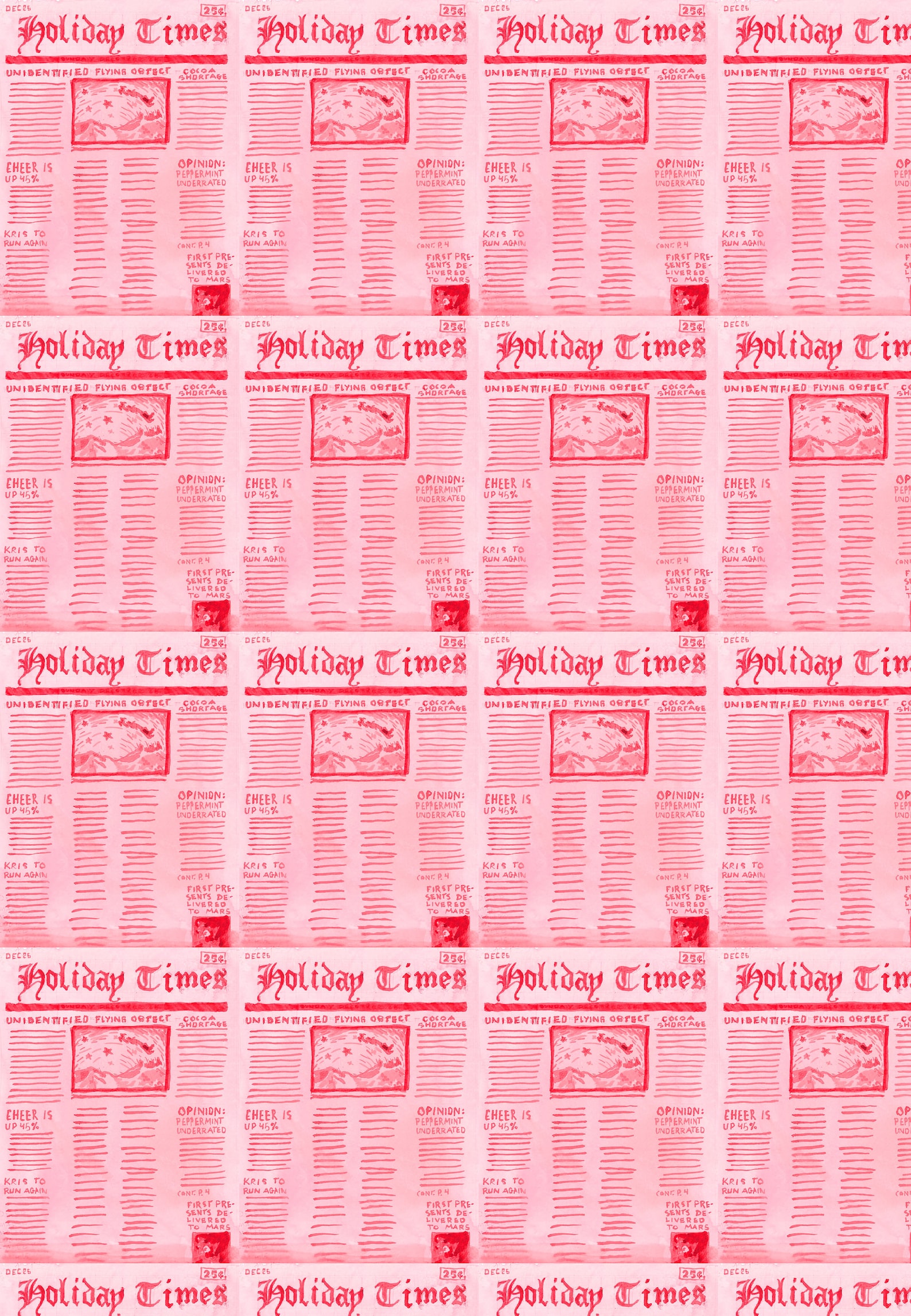 Wrapping Paper Time Wrapping Paper Holiday Times {gift Wrap, Birthday, Holiday, Christmas ...
